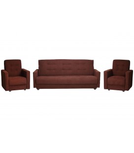 Комплект мягкой мебели "Милан" коричневый