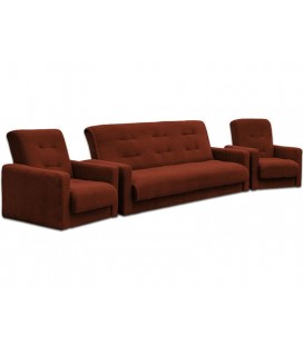 Комплект мягкой мебели "Милан" коричневый