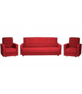 Комплект мягкой мебели "Милан" красный