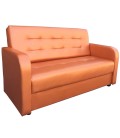 Офисный диван "Аккорд" без механизма оранжевый