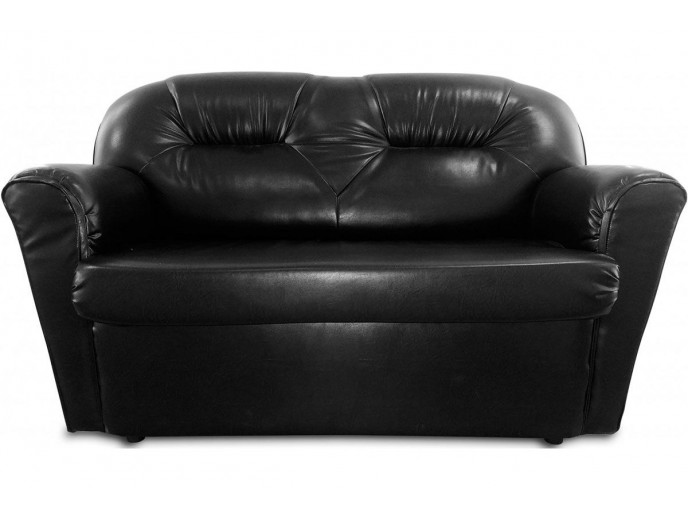Офисный диван "Бизон" двухместный черный