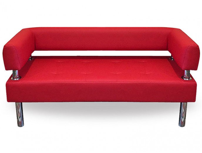 Офисный диван "Business" экокожа красный
