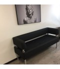 Офисный диван "Business" экокожа черный