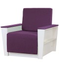 Кресло-кровать "Бруно 2" рогожка фиолет артикул 2388