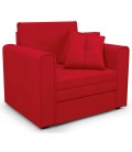 Кресло-кровать "Санта" микровельвет Кордрой красный