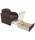 Кресло-кровать "Малютка" микровельвет коричневый
