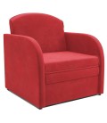 Кресло-кровать "Малютка" вельвет красный артикул 2583
