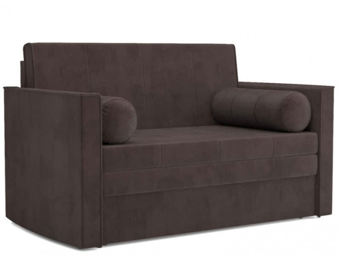 Выкатной диван "Санта 2" микровельвет Кордрой коричневый