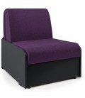 Кресло-кровать "Коломбо БП" рогожка фиолет и экокожа черный