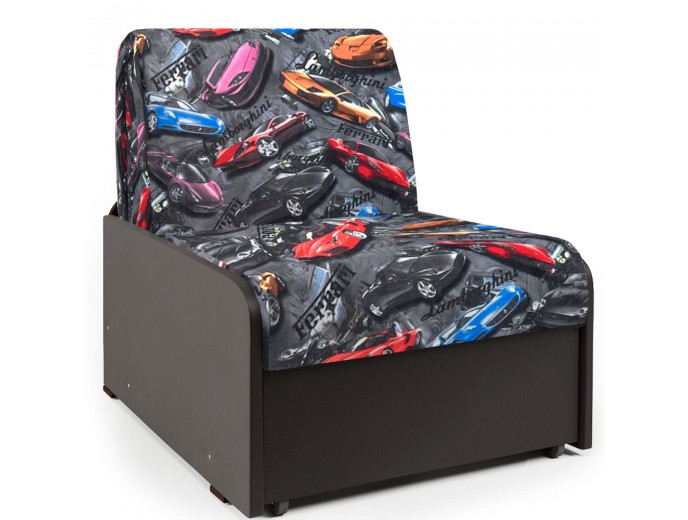 Кресло-кровать "Коломбо БП" машинки и экокожа шоколад