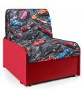 Кресло-кровать "Коломбо БП" машинки и экокожа красный 
