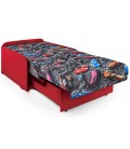 Кресло-кровать "Коломбо БП" машинки и экокожа красный 