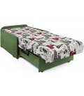 Кресло-кровать "Коломбо БП" велюр Париж рогожка зеленый 