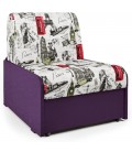 Кресло-кровать "Коломбо БП" велюр Париж рогожка фиолет 