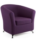 Кресло для отдыха "Евро" рогожка фиолетовая артикул 2718