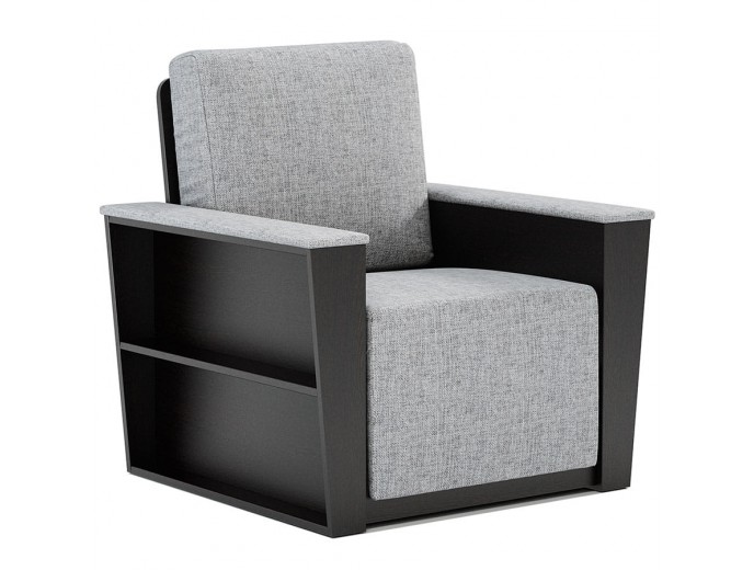 Кресло-кровать "Бруно 2" серый, лдсп венге