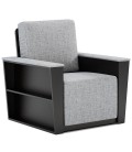 Кресло-кровать "Бруно 2" серый, лдсп венге артикул 2343