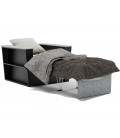 Кресло-кровать "Бруно 2" серый, лдсп венге