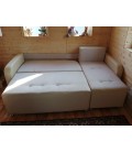 Угловой диван "Комо 2" рогожка и кожзам