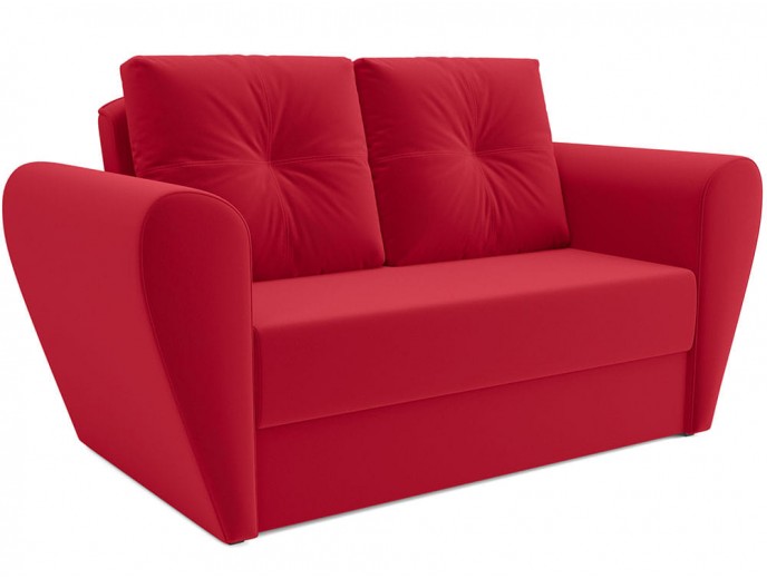 Выкатной диван "Квартет" микровельвет кордрой красный