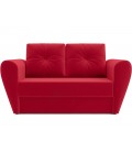 Выкатной диван "Квартет" микровельвет кордрой красный