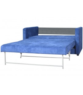 Диван-кровать "Альма" флок синий
