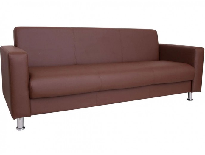 Офисный диван "Блюз 10.03" трёхместный коричневый